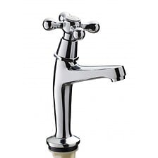 Robinet push lave mains à eau froide uniquement - Gris chrome