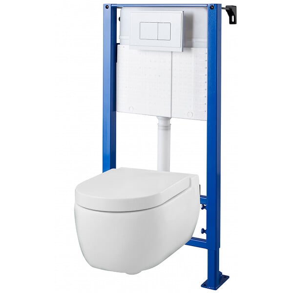 Pack WC suspendu Bâti universel avec cuvette suspendue avec