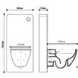 PLANETE_BAIN - Pack WC suspendu avec bâti Verre blanc + Cuvette suspendue sans bride et abattant slim - vignette