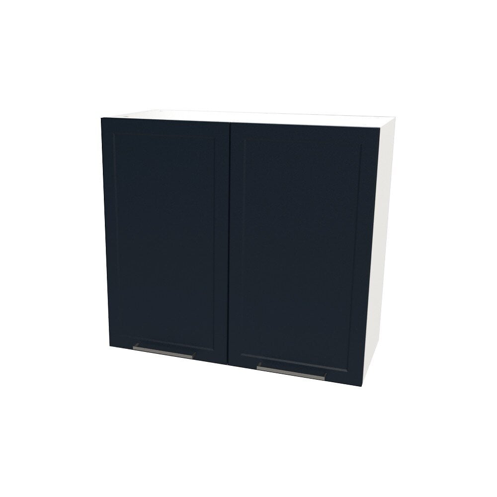 Meuble Haut De Cuisine 2 Portes Frost 80cm Blanc Bleu Nuit Bricomarche