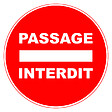 VISO - Panneau PVC rond adhésif Ø 280mm PASSAGE INTERDIT VISO - vignette
