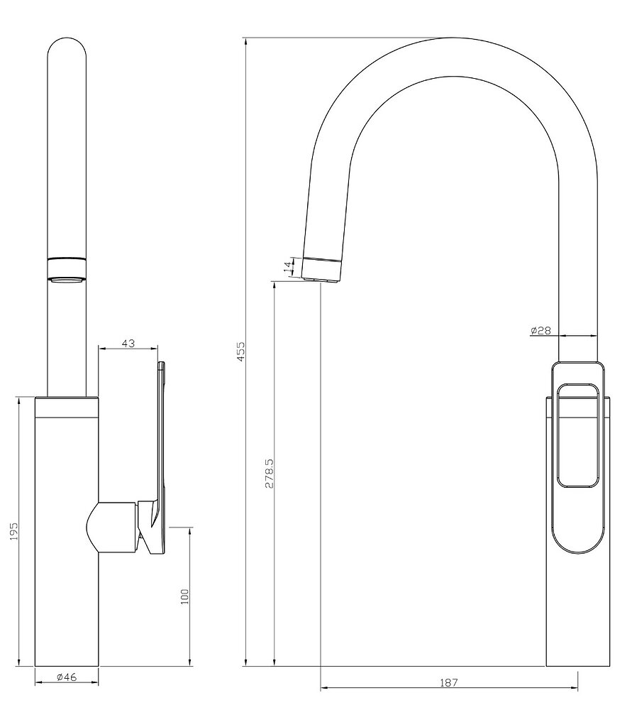 ESSEBAGNO - Express mitigeur évier chromé à douchette - large