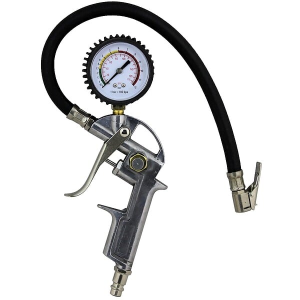 Jauge de pression des pneus + pulvérisateur / pour compresseur - Manomètre  - Pistolet