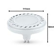 SILAMP - Ampoule LED GU10 AR111 9W - Blanc Chaud 2300K - 3500K - SILAMP - vignette