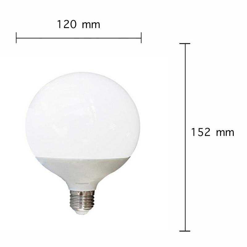 SILAMP - Ampoule E27 LED 20W 220V G120 300° - Blanc Neutre 4000K - 5500K - SILAMP - large