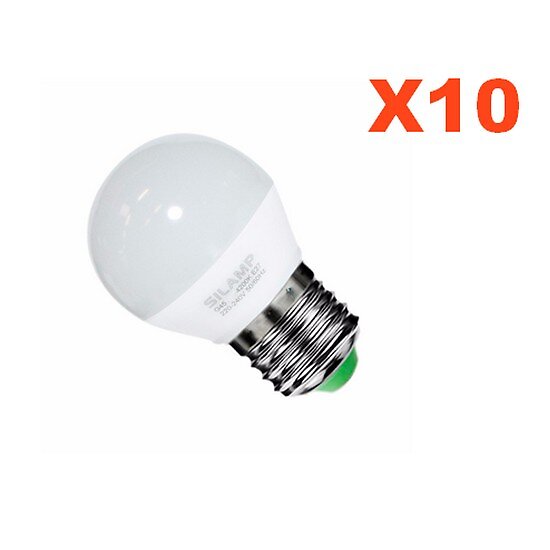 SILAMP - Ampoule E27 LED 6W 220V G50 220° (Pack de 10) - Blanc Chaud 2300K - 3500K - SILAMP - large