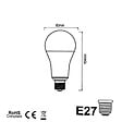 SILAMP - Ampoule E27 LED 20W 220V A80 - Blanc Chaud 2300K - 3500K - SILAMP - vignette