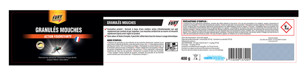 FURY - Fury mouches granulés foudroyants présentoir 400g - large