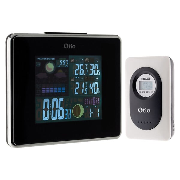Thermomètre – hygromètre avec capteur sans fil blanc - Otio