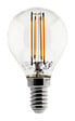 ELEXITY - Ampoule Déco filament LED Sphérique 4W E14 470lm 2700K (blanc chaud) - vignette