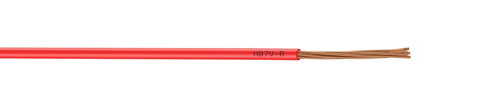 - - Câble electrique H07V-R 6mm2 - Rouge - Vendu au metre - large