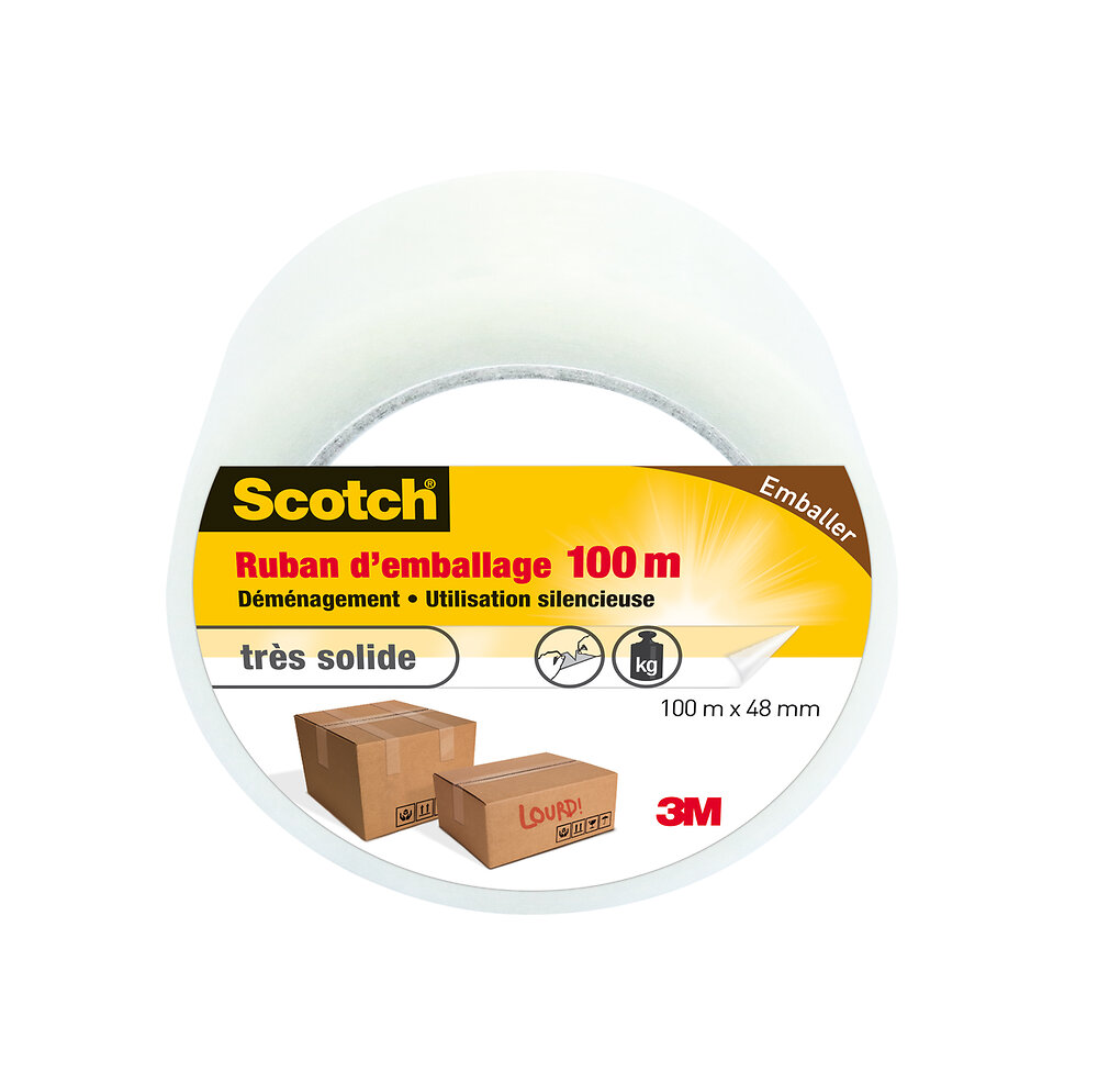 SCOTCH - Ruban d'Emballage Transparent 100mx48mm - large