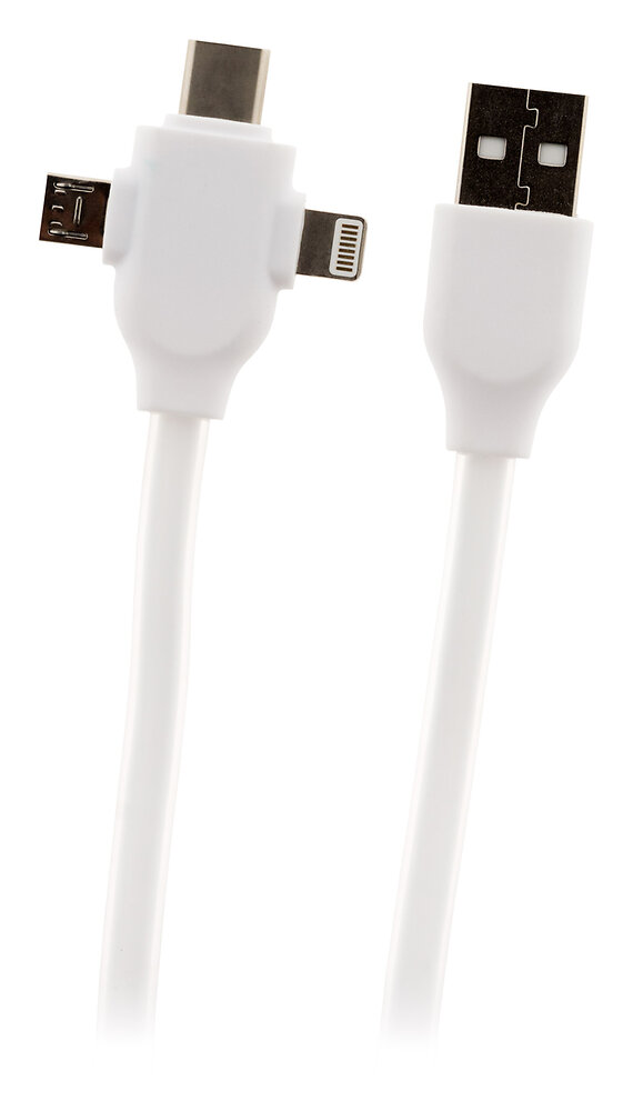 ZENITECH - Câble USB universel avec triple sortie USB-C, Micro USB et Lightning pour iPhone / iPad - large