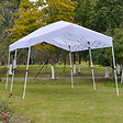 OUTSUNNY - Tonnelle barnum de jardin pop-up pliant 6L x 3l x 2,91H m hauteur réglable sac inclus acier époxy oxford haute densité 300D blanc - vignette