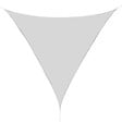 OUTSUNNY - Voile d'ombrage triangulaire grande taille 4 x 4 x 4 m polyester imperméabilisé haute densité 160 g/m² gris - vignette