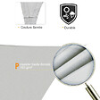 OUTSUNNY - Voile d'ombrage triangulaire grande taille 4 x 4 x 4 m polyester imperméabilisé haute densité 160 g/m² gris - vignette