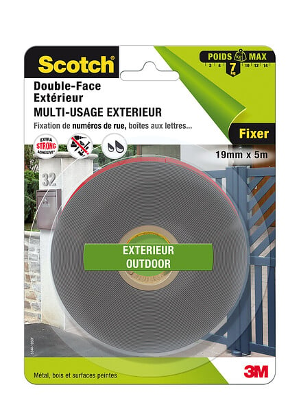 Adhesif double-face EXTERIEUR SCOTCH extra-fort 3m x 19mm