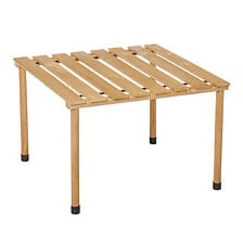 OUTSUNNY Table basse pliable de jardin camping plateau à lattes dim. 5 ...