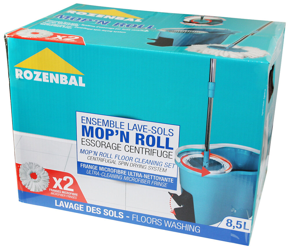 ROZENBAL - Ensemble seau - Balai essuyage facile - large