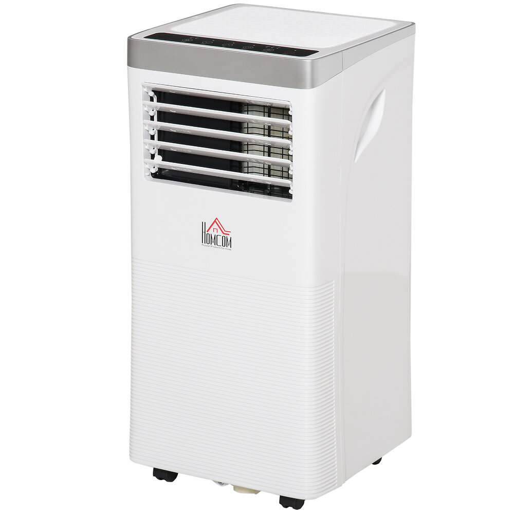 HOMCOM - HOMCOM Climatiseur portable 9.000 BTU/h - ventilateur, déshumidificateur - réfrigérant naturel R290 - télécommande - débit d'air 360 m³/h - blanc - large