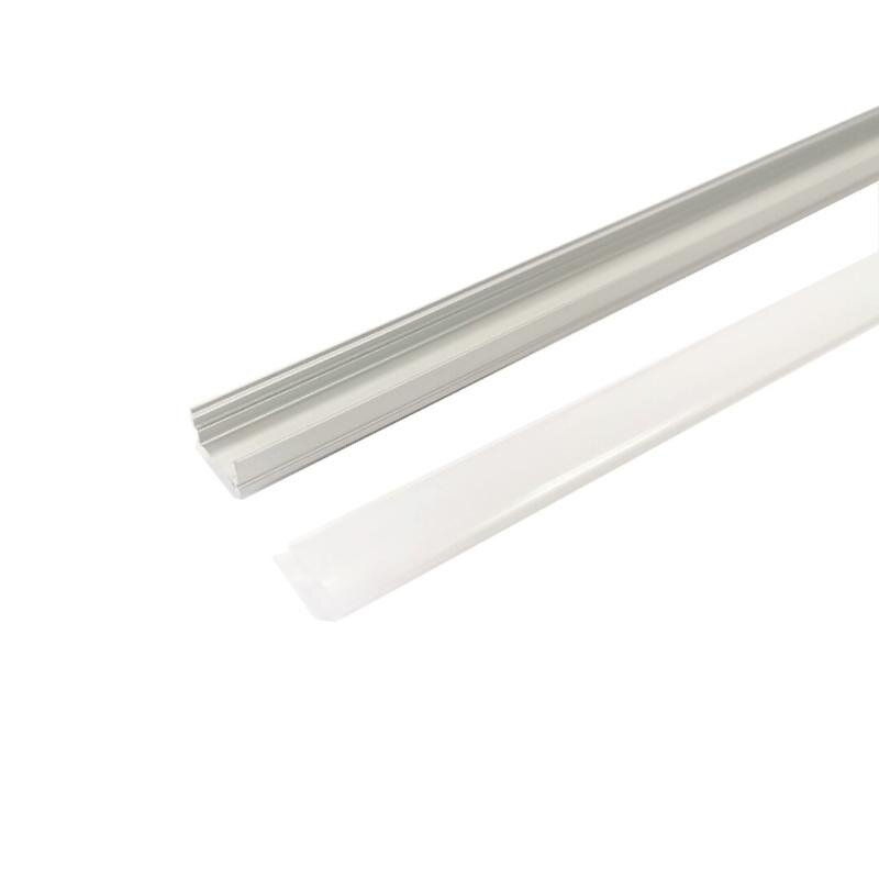 SILAMP - Profilé Aluminium 1m pour Ruban LED - Couvercle Blanc Opaque - SILAMP - large