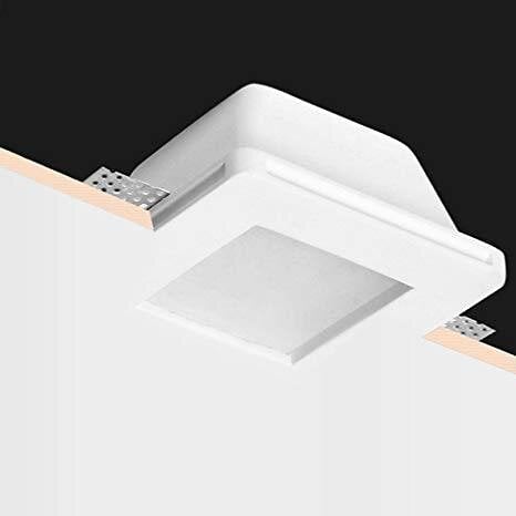 SILAMP - Kit Support Spot GU10 LED Carré Blanc Ø120mm + vitre opaque avec Ampoule LED 6W (Pack de 10) - Blanc Froid 6000K - 8000K - SILAMP - large