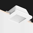 SILAMP - Kit Support Spot GU10 LED Carré Blanc Ø120mm + vitre opaque avec Ampoule LED 6W (Pack de 10) - Blanc Froid 6000K - 8000K - SILAMP - vignette