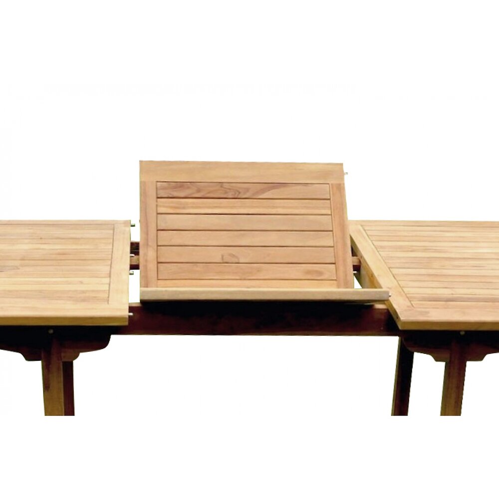 CONCEPT USINE - Kajang : Salon de jardin Teck massif 8 personnes - Table rectangulaire + 8 chaises - large