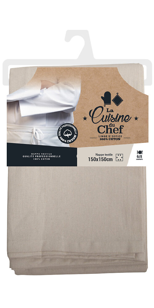 MyVorrei Nappe De Couleur Unie Carrée 100 % Coton 280 X 280 Cm