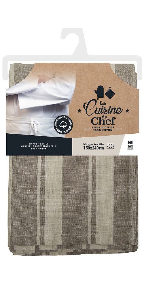 Nappe rectangulaire 150x240cm. 100% coton