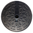 OUTSUNNY - Pied de parasol base de lestage parasol rond résine imitation fonte motif rosace Ø 49 cm poids net 12 Kg bronze - vignette