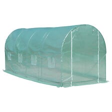 OUTSUNNY Serre de jardin tunnel surface sol 10 m² 5L x 2l x 2,10H m ch ...