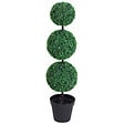 OUTSUNNY - Buis artificiel topiaire artificielle en forme de boules dim. Ø 30 x 112H cm vert - vignette
