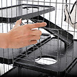 PAWHUT - Cage pour rongeurs multifonction 4 plateformes 3 rampes 4 portes dim. 80L x 52l x 128H cm métal gris argenté noir - vignette