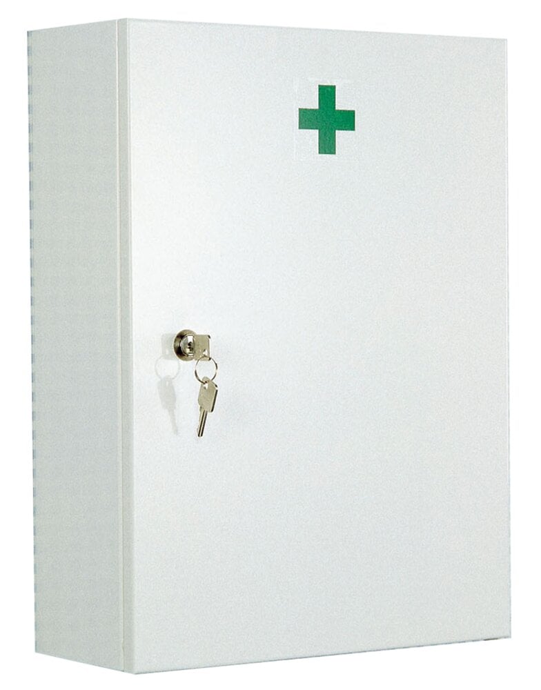 armoire à pharmacie farmacia - blanc - 2 tablettes - 2 clés