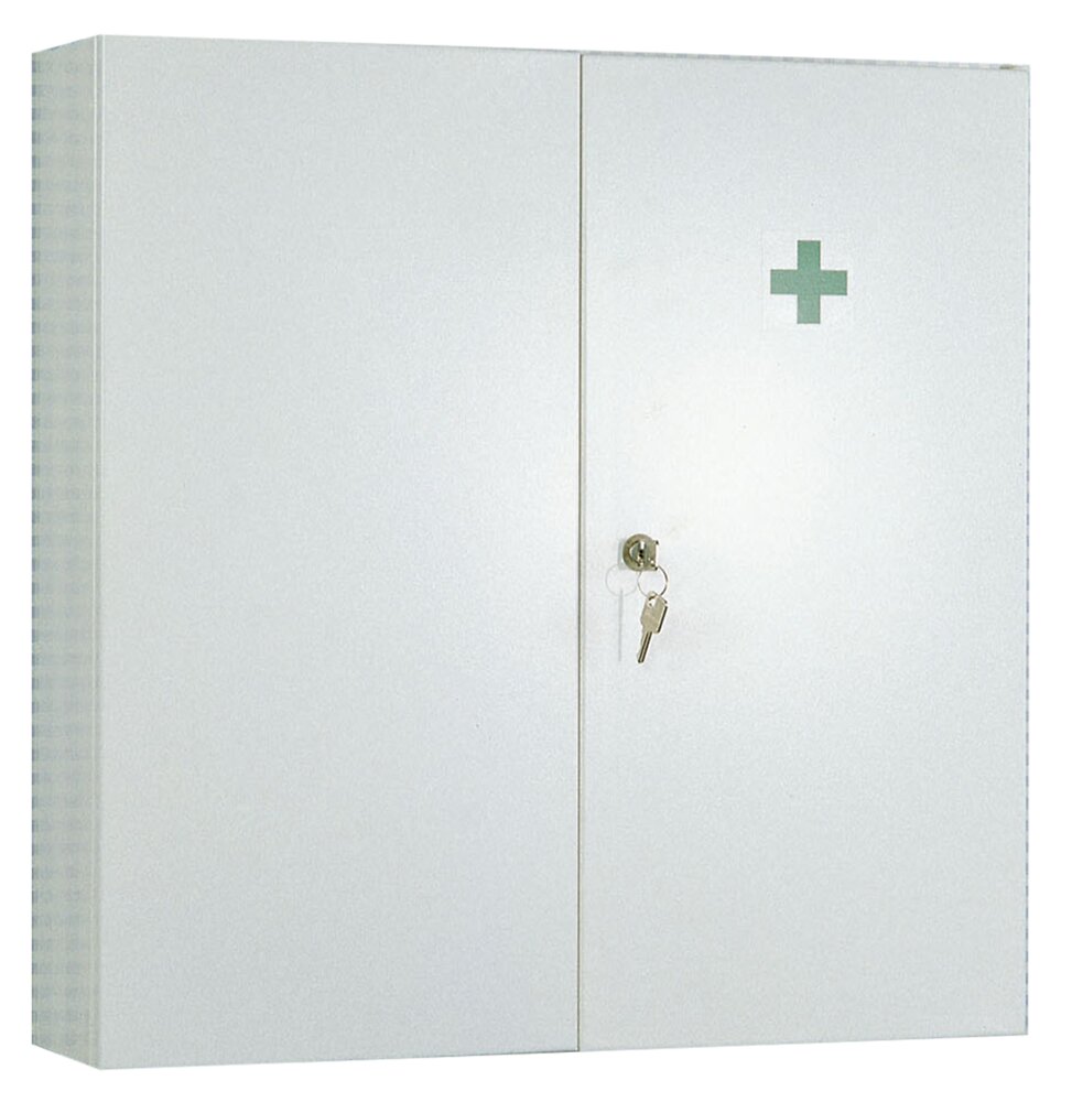 armoire à pharmacie farmaplus - blanc - 4 tablettes - 2 clés