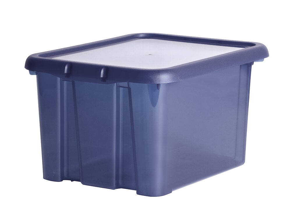 Boîte De Rangement Pour Pierre Lithothérapie BOITE DE RANGEMENT FUNNY BOX 18 LITRES BLEU | Bricorama