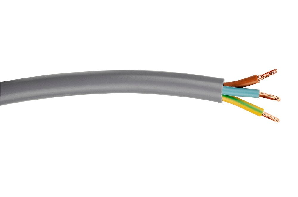 - - Câble electrique H05VV-F 3x2.5mm2 - Gris - Vendu au metre - large