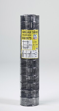 DIRICKX Grillage soudé - Acier galvanisé - Gris -  1.2x25m 7.5x10cm