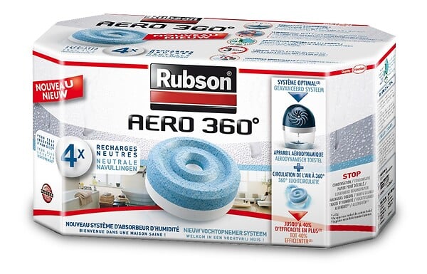 Rubson recharge absorbeur d'humidité Aero 360° 450g neutre 6 pièces