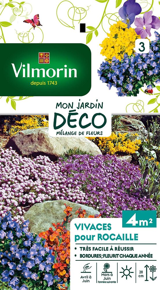 VILMORIN - Fleurs vivaces pour rocaille - large