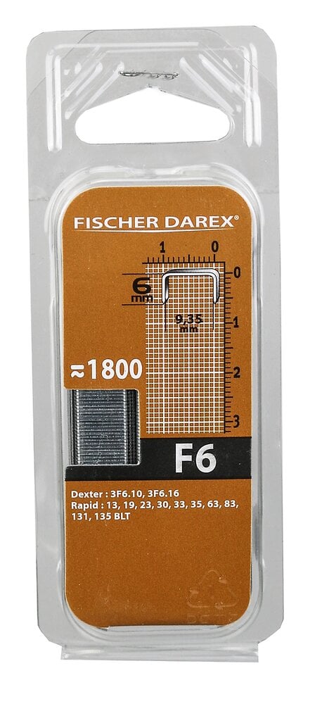 FISCHERDAR - Agrafes type F 6mm x1800 - large