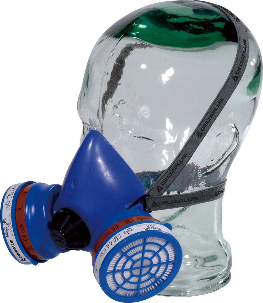 DELTA PLUS - 1/2 masque respiratoire + 2 galettes. Ref M6400EA2P3R DELTA PLUS - large