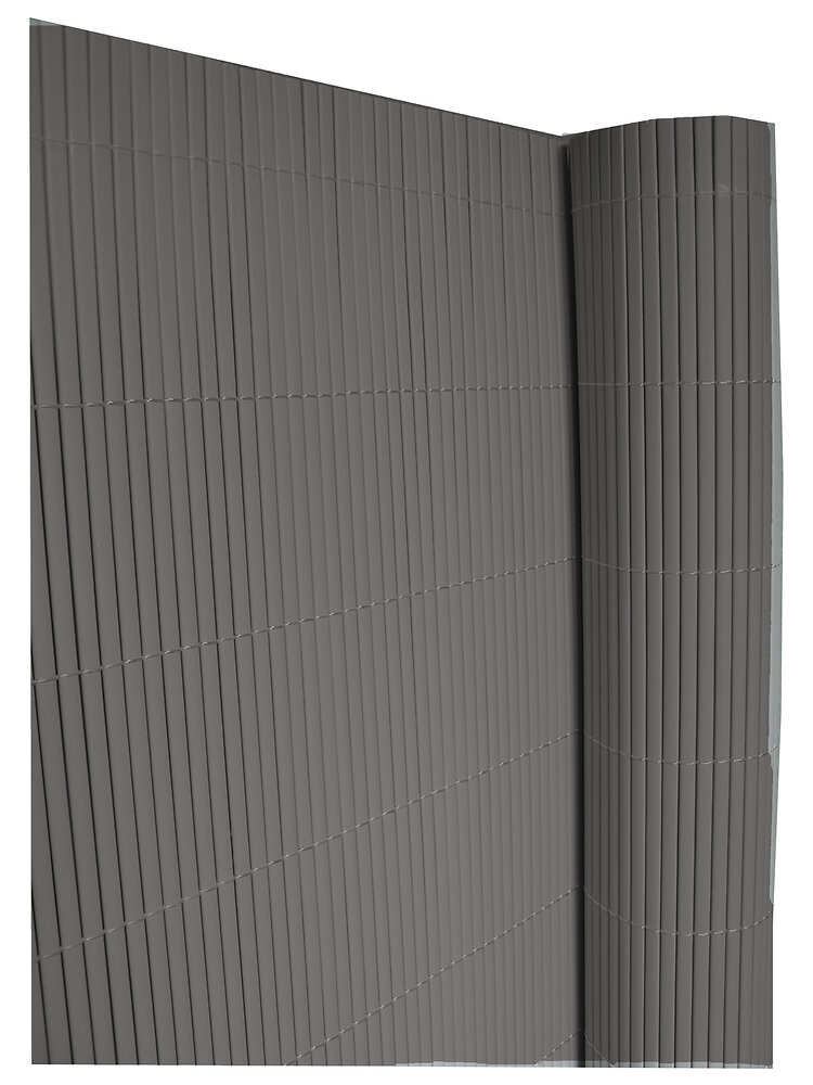 IDEAL GARD - Canisse PVC double face gris acier 1.5X3m - large