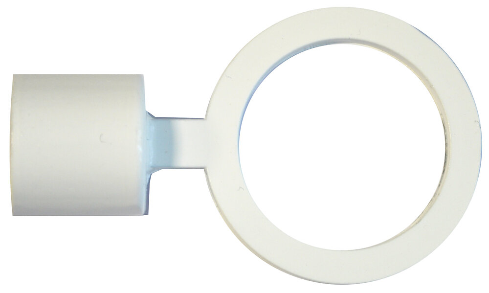 MOBOIS - Embout Rond Diamètre 16mm blanc brillant - large