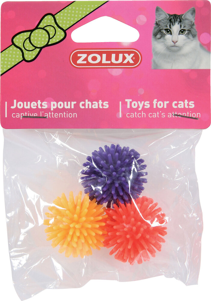 ZOLUX - Jouet chat 3 balles étoiles 4cm pour chat - large