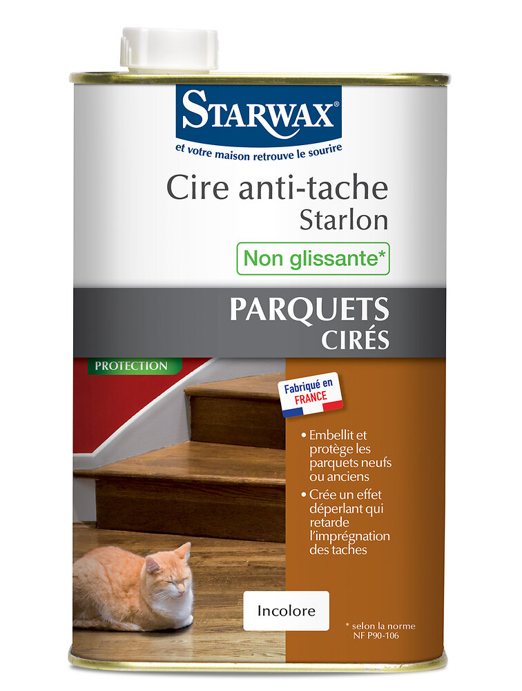STARWAX - Cire anti-tache Starlon Parquets cirés Incolore 1l - large