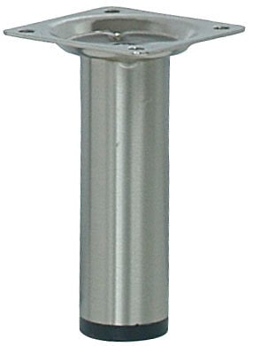 BAR PLUS - Pied de meuble cylindre acier brossé D.3cm hauteur 10cm - large