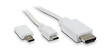 METRONIC - Câble Micro USB MHL micro B mâle-HDMI mâle 1.5m - blanc - vignette