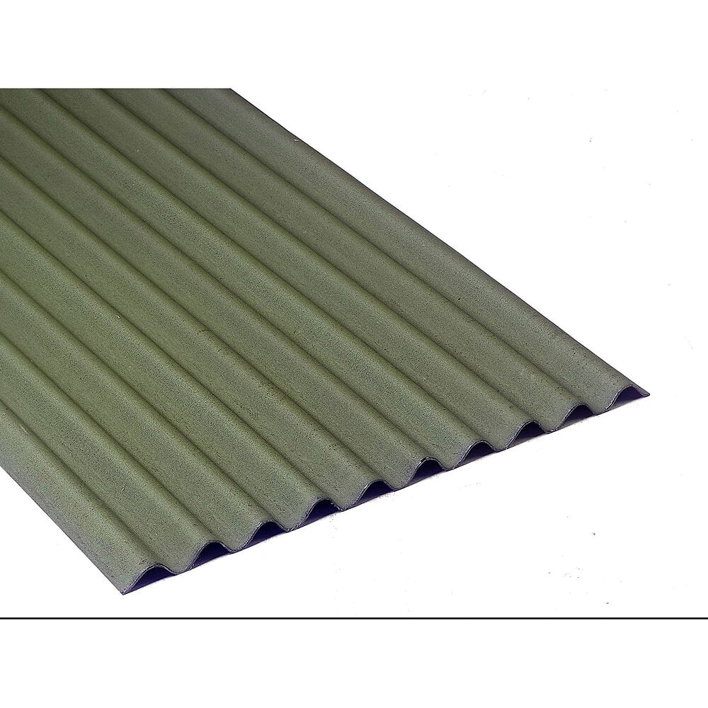 ONDULINE - Plaque ondulée bitumée vert pour toiture 2 m x 85,5 cm - large
